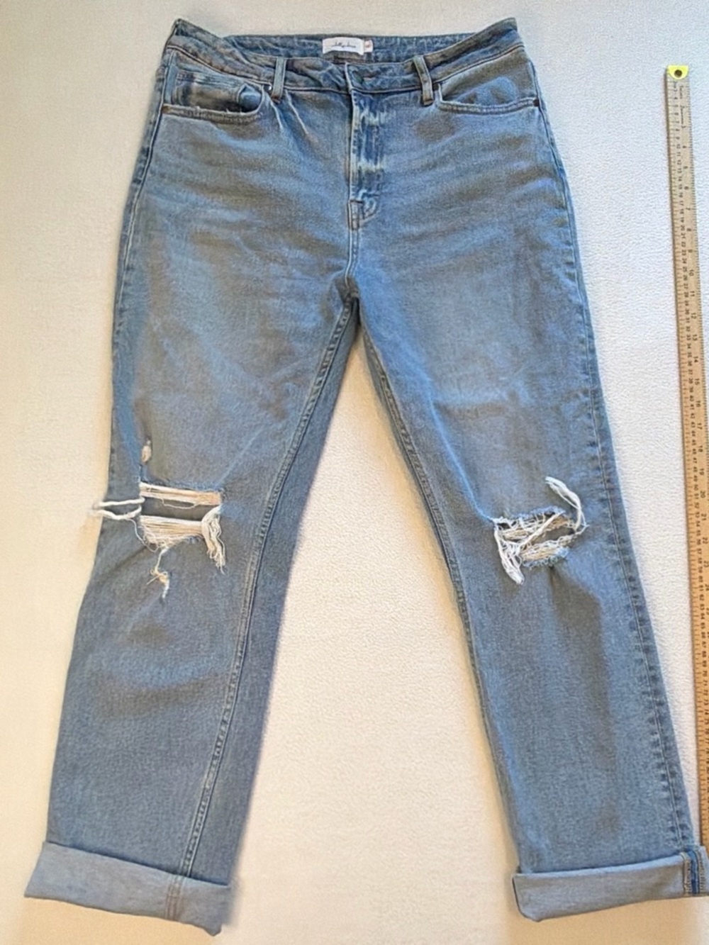 Jelly Jeans Light Blue Distressed Boyfriend Jeans